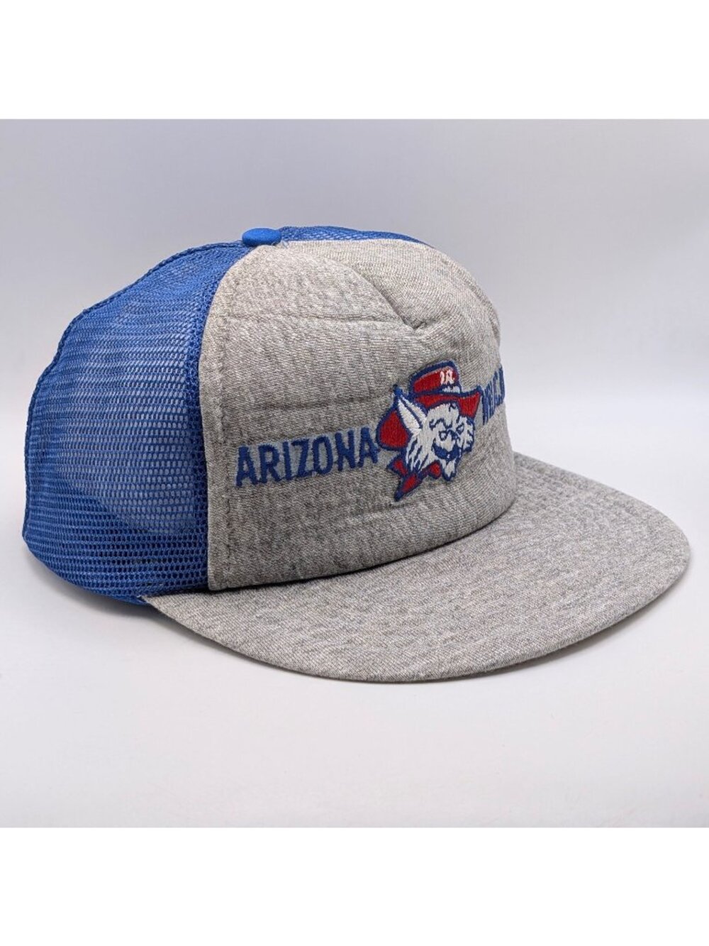 Arizona Wildcats Vintage Trucker Cap Hat Snapback Mesh Retro 70s 80s Foam Blue